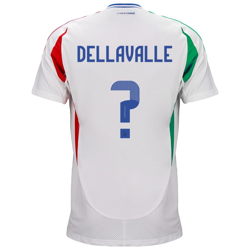 Kinder Italien Alessandro Dellavalle #0 Weiß Auswärtstrikot Trikot 24-26 T-Shirt Österreich