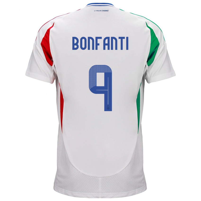 Kinder Italien Nicholas Bonfanti #9 Weiß Auswärtstrikot Trikot 24-26 T-Shirt Österreich