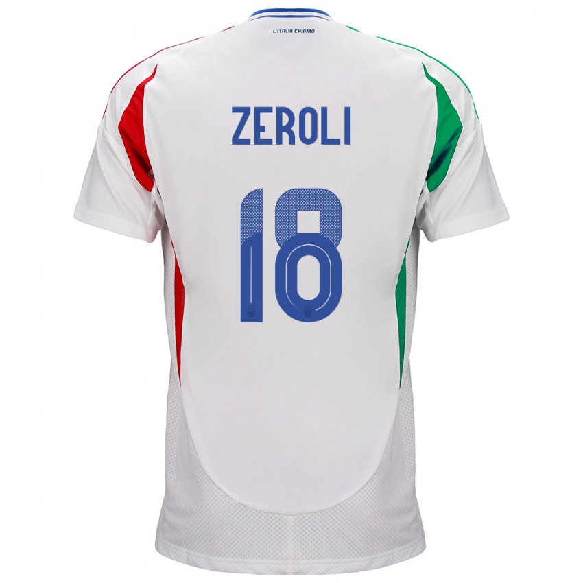 Kinder Italien Kevin Zeroli #18 Weiß Auswärtstrikot Trikot 24-26 T-Shirt Österreich