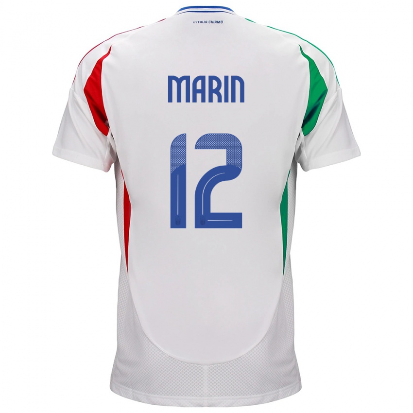 Kinder Italien Renato Marin #12 Weiß Auswärtstrikot Trikot 24-26 T-Shirt Österreich