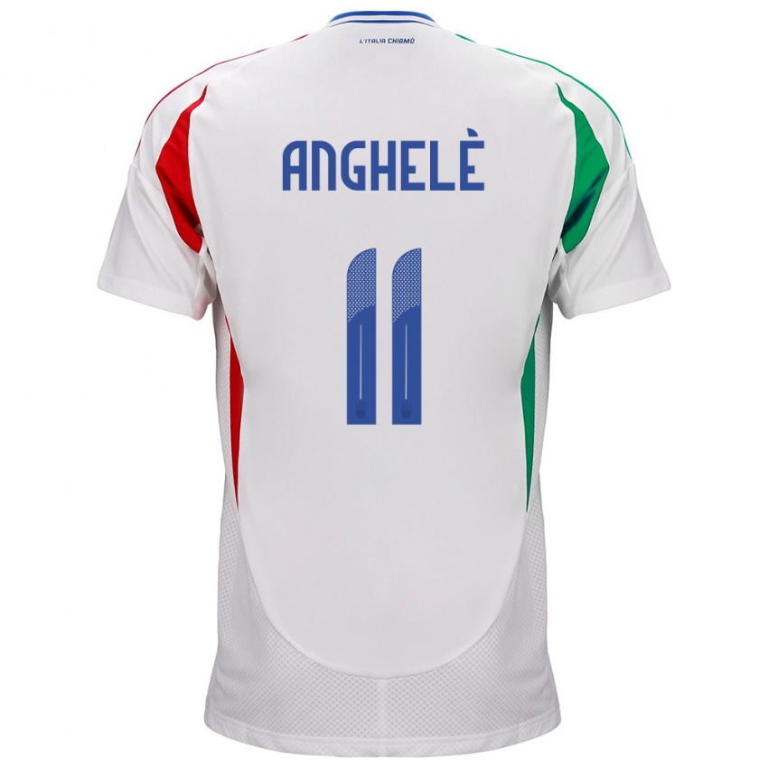 Kinder Italien Lorenzo Anghelè #11 Weiß Auswärtstrikot Trikot 24-26 T-Shirt Österreich