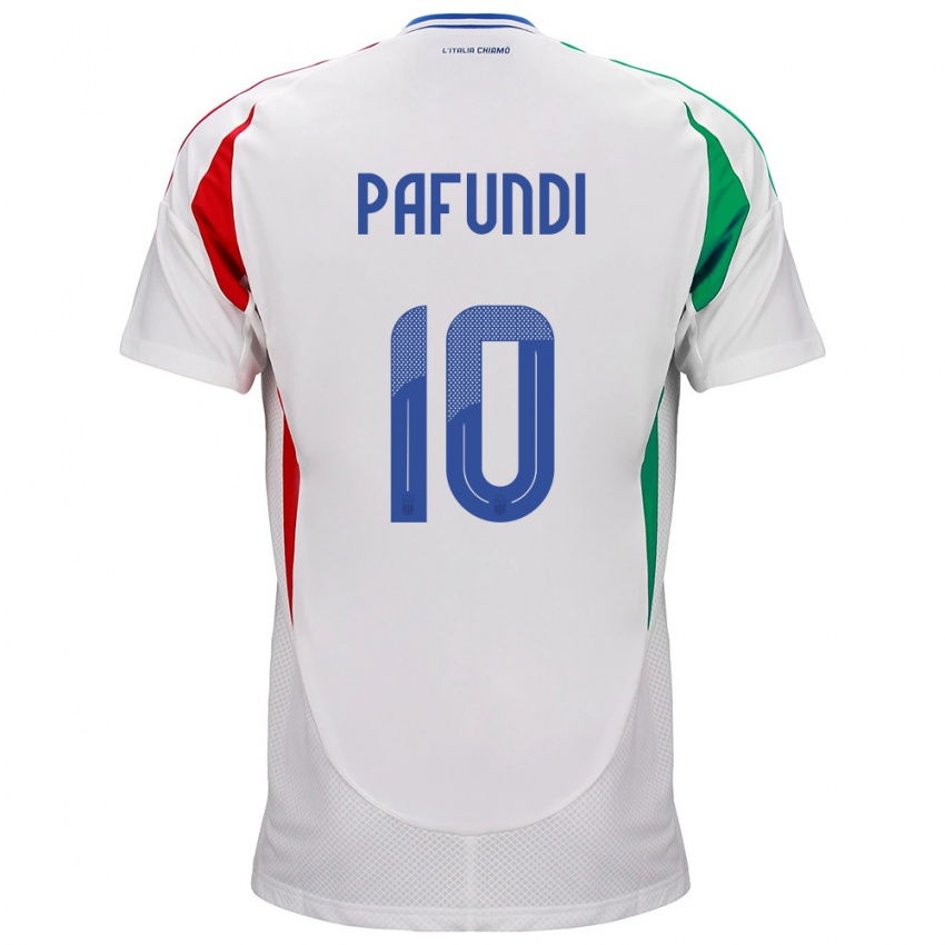 Kinder Italien Simone Pafundi #10 Weiß Auswärtstrikot Trikot 24-26 T-Shirt Österreich