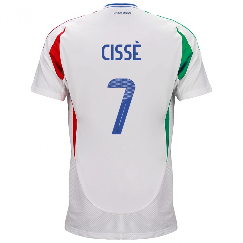 Kinder Italien Alphadjo Cissè #7 Weiß Auswärtstrikot Trikot 24-26 T-Shirt Österreich