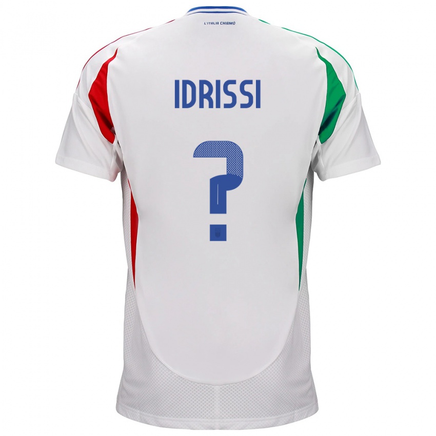 Kinder Italien Riyad Idrissi #0 Weiß Auswärtstrikot Trikot 24-26 T-Shirt Österreich