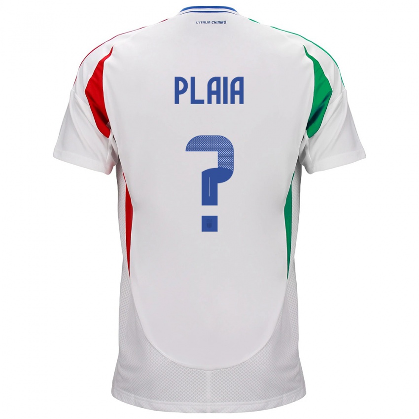 Kinder Italien Matteo Plaia #0 Weiß Auswärtstrikot Trikot 24-26 T-Shirt Österreich