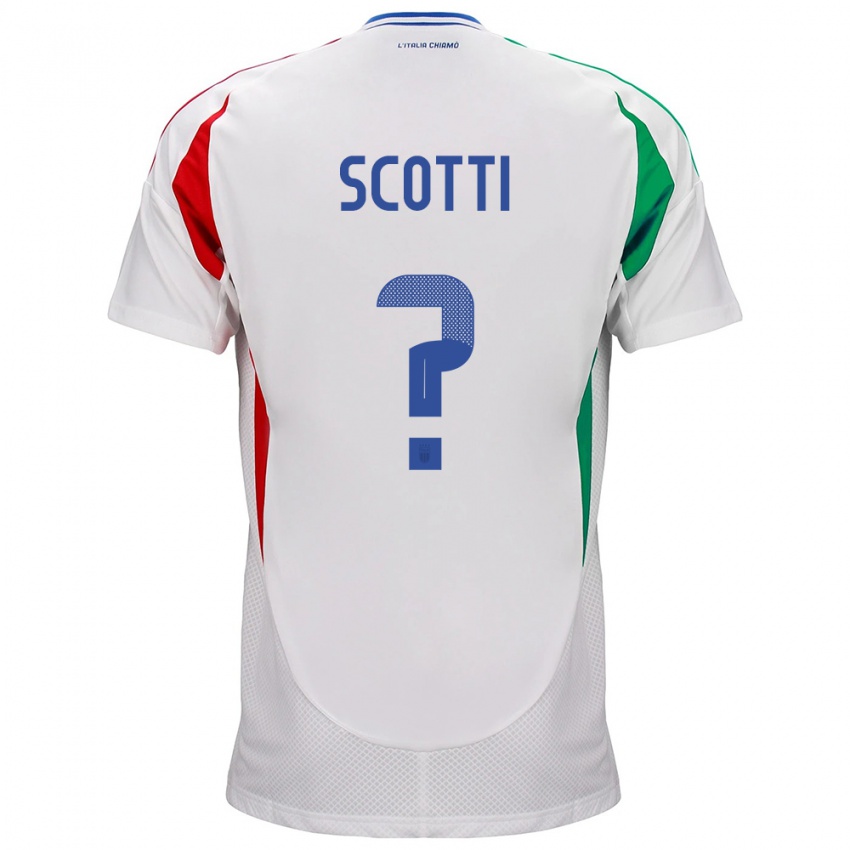 Kinder Italien Filippo Scotti #0 Weiß Auswärtstrikot Trikot 24-26 T-Shirt Österreich