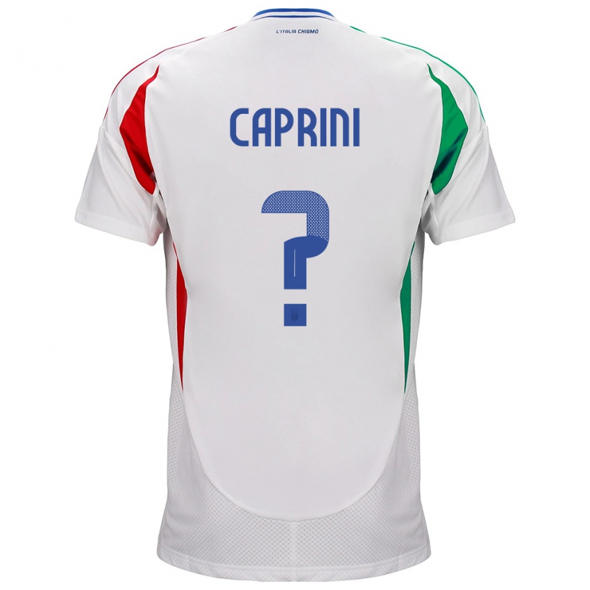 Kinder Italien Maat Daniel Caprini #0 Weiß Auswärtstrikot Trikot 24-26 T-Shirt Österreich