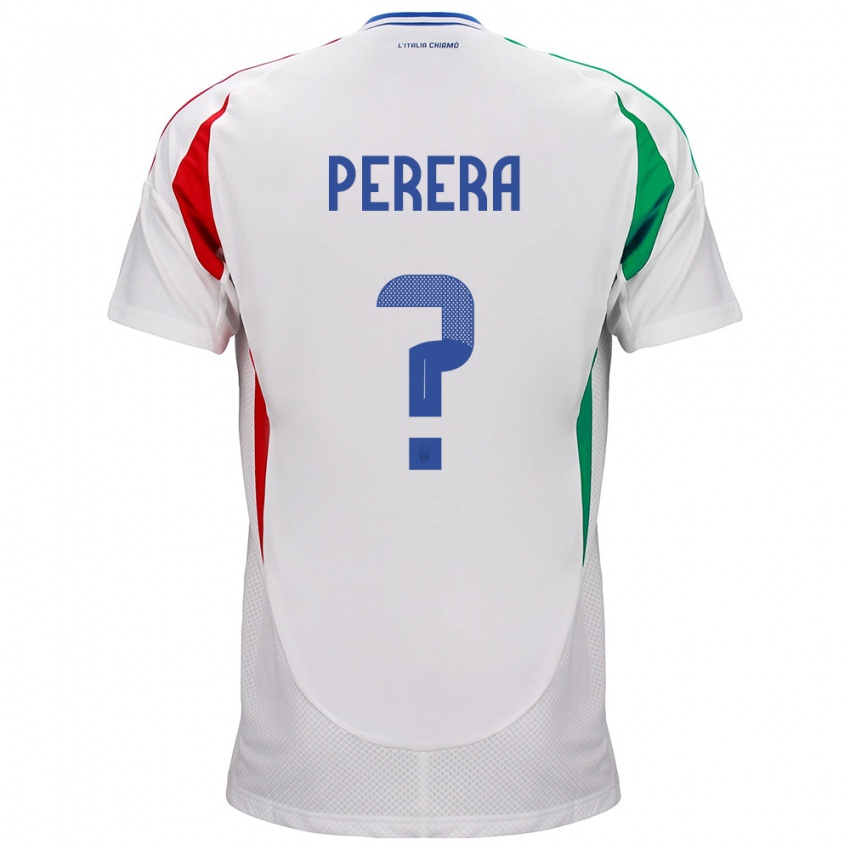 Kinder Italien Nirash Perera #0 Weiß Auswärtstrikot Trikot 24-26 T-Shirt Österreich