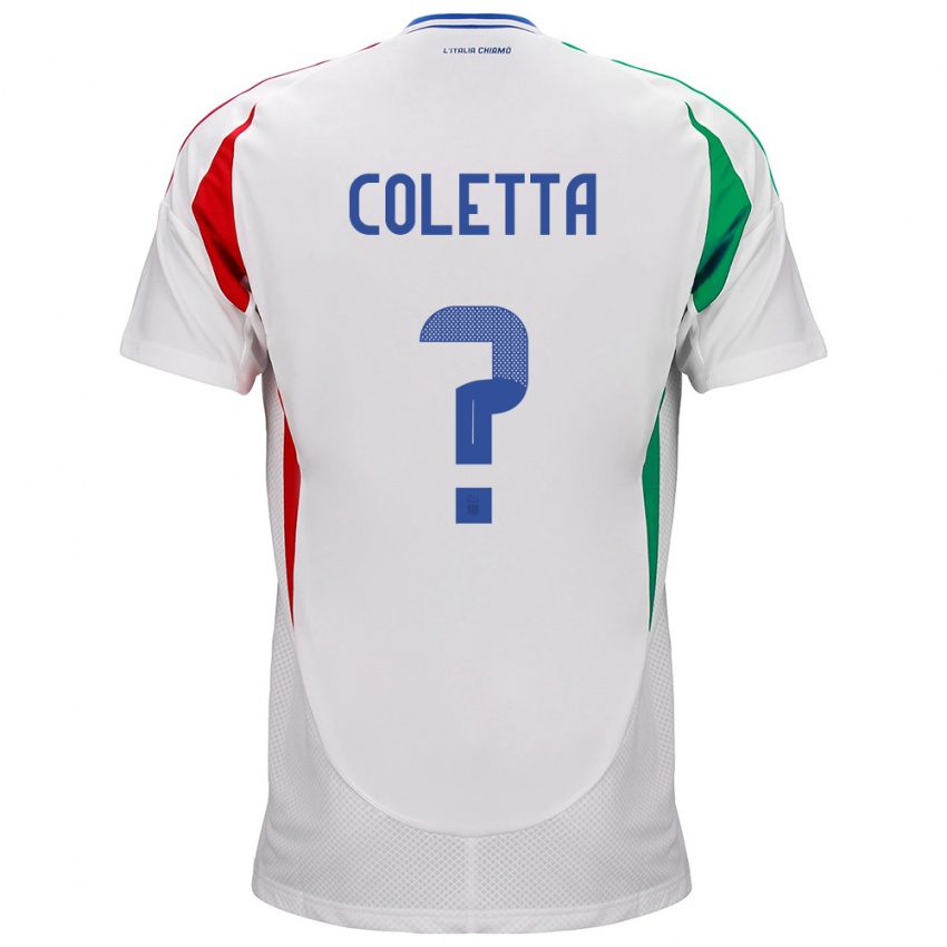 Kinder Italien Federico Coletta #0 Weiß Auswärtstrikot Trikot 24-26 T-Shirt Österreich