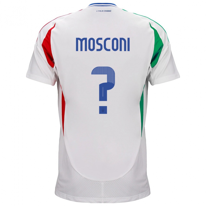 Kinder Italien Mattia Mosconi #0 Weiß Auswärtstrikot Trikot 24-26 T-Shirt Österreich