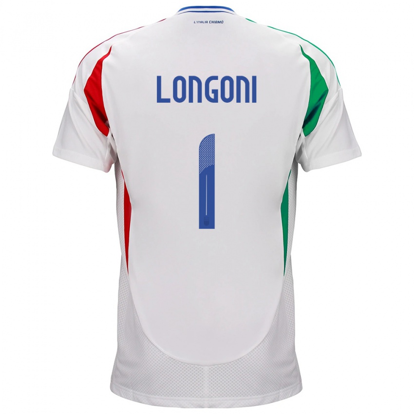 Kinder Italien Alessandro Longoni #1 Weiß Auswärtstrikot Trikot 24-26 T-Shirt Österreich