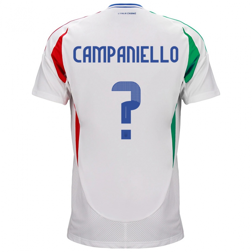 Kinder Italien Thomas Campaniello #0 Weiß Auswärtstrikot Trikot 24-26 T-Shirt Österreich