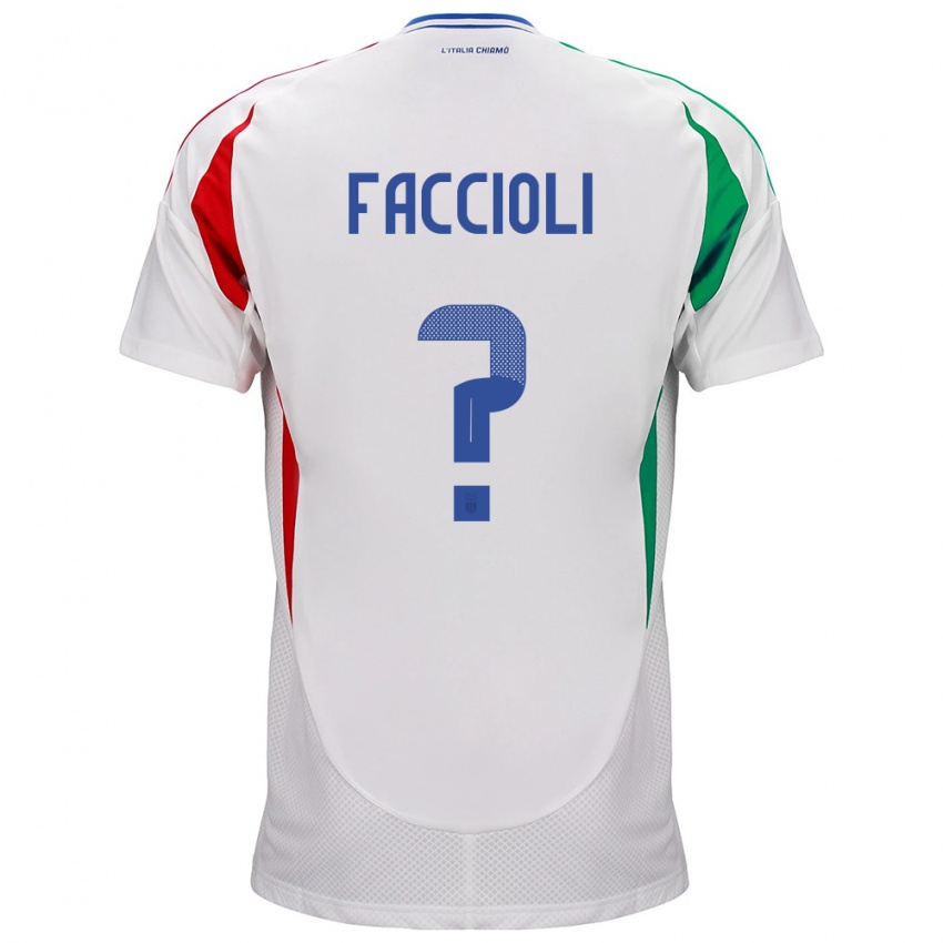 Kinder Italien Pietro Faccioli #0 Weiß Auswärtstrikot Trikot 24-26 T-Shirt Österreich