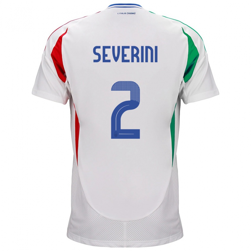 Kinder Italien Emma Severini #2 Weiß Auswärtstrikot Trikot 24-26 T-Shirt Österreich