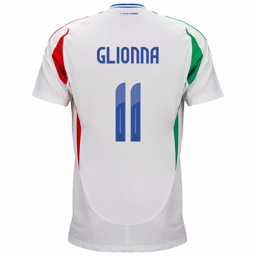 Kinder Italien Benedetta Glionna #11 Weiß Auswärtstrikot Trikot 24-26 T-Shirt Österreich