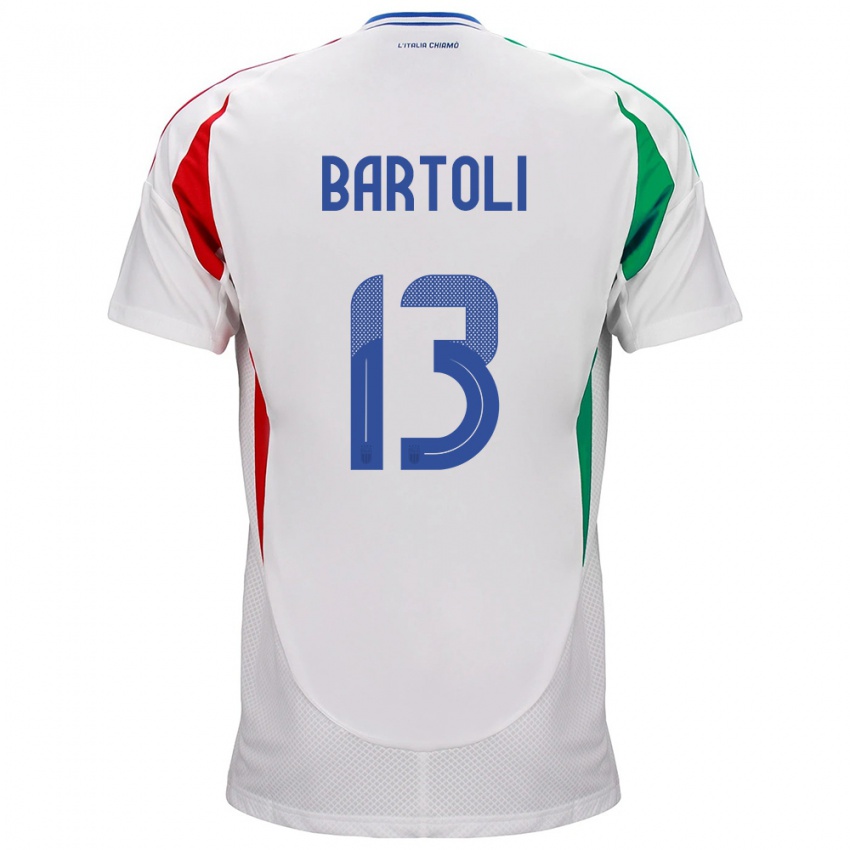 Kinder Italien Elisa Bartoli #13 Weiß Auswärtstrikot Trikot 24-26 T-Shirt Österreich