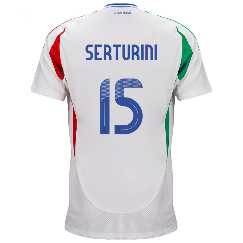 Kinder Italien Annamaria Serturini #15 Weiß Auswärtstrikot Trikot 24-26 T-Shirt Österreich