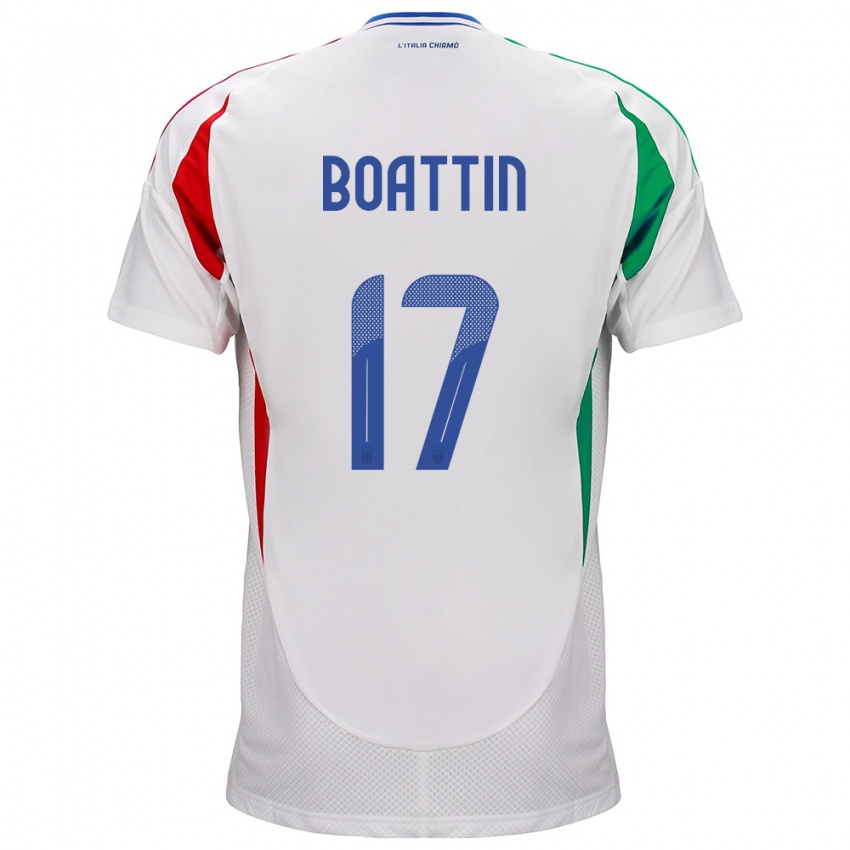 Kinder Italien Lisa Boattin #17 Weiß Auswärtstrikot Trikot 24-26 T-Shirt Österreich