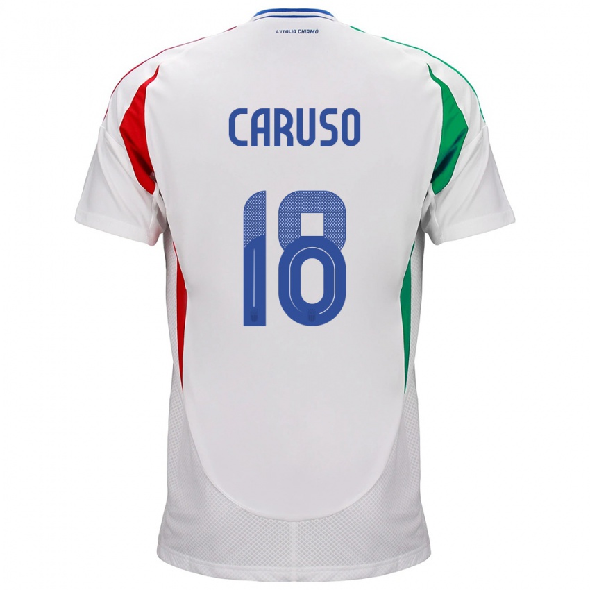 Kinder Italien Arianna Caruso #18 Weiß Auswärtstrikot Trikot 24-26 T-Shirt Österreich