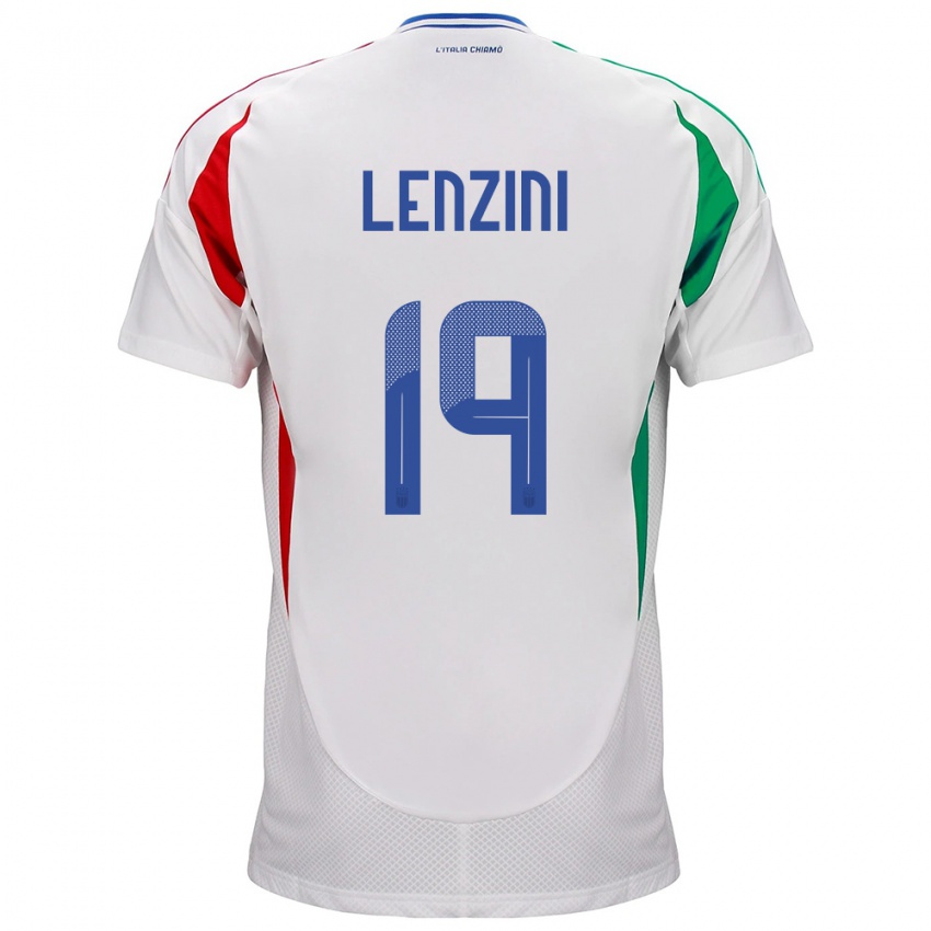 Kinder Italien Martina Lenzini #19 Weiß Auswärtstrikot Trikot 24-26 T-Shirt Österreich