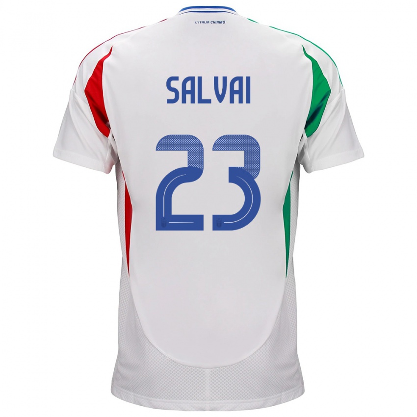 Kinder Italien Cecilia Salvai #23 Weiß Auswärtstrikot Trikot 24-26 T-Shirt Österreich