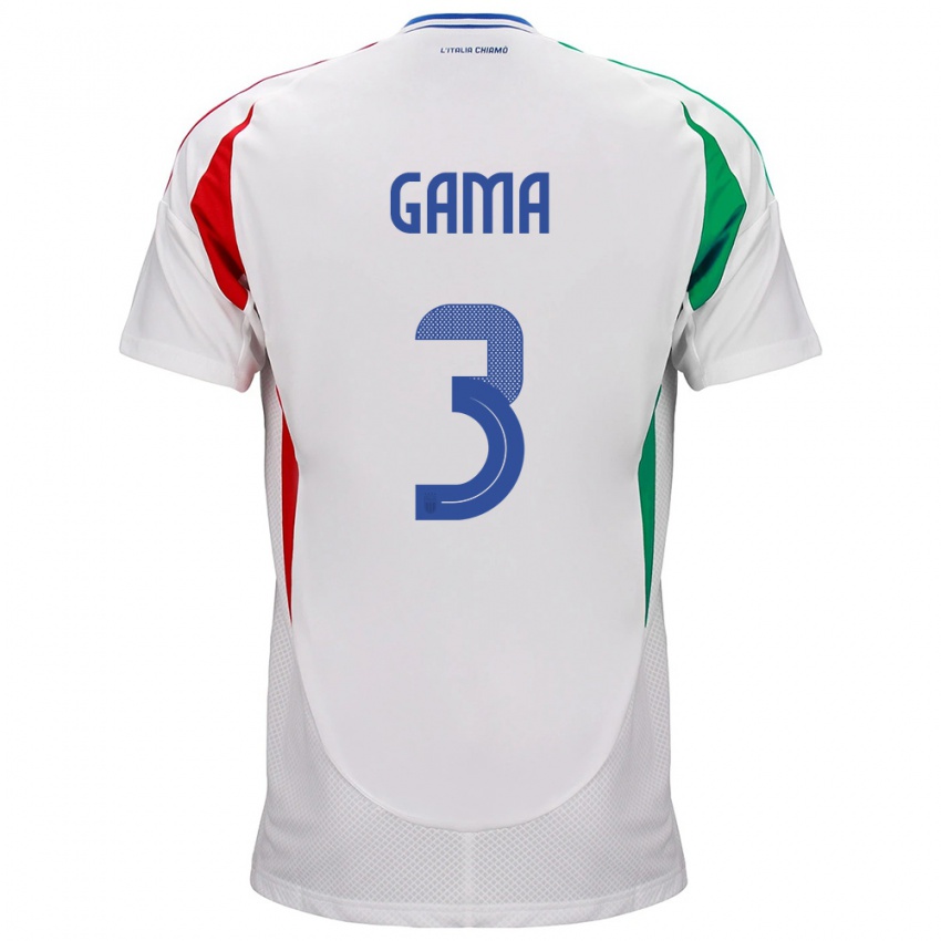 Kinder Italien Sara Gama #3 Weiß Auswärtstrikot Trikot 24-26 T-Shirt Österreich