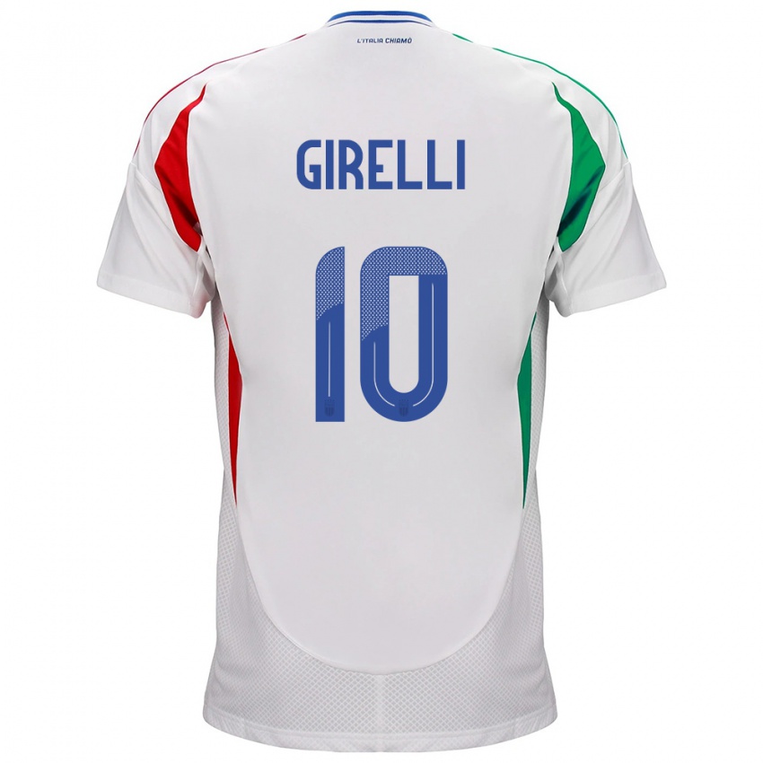 Kinder Italien Cristiana Girelli #10 Weiß Auswärtstrikot Trikot 24-26 T-Shirt Österreich