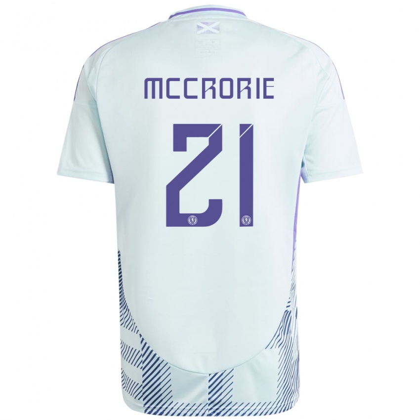 Kinder Schottland Robby Mccrorie #21 Helles Mintblau Auswärtstrikot Trikot 24-26 T-Shirt Österreich