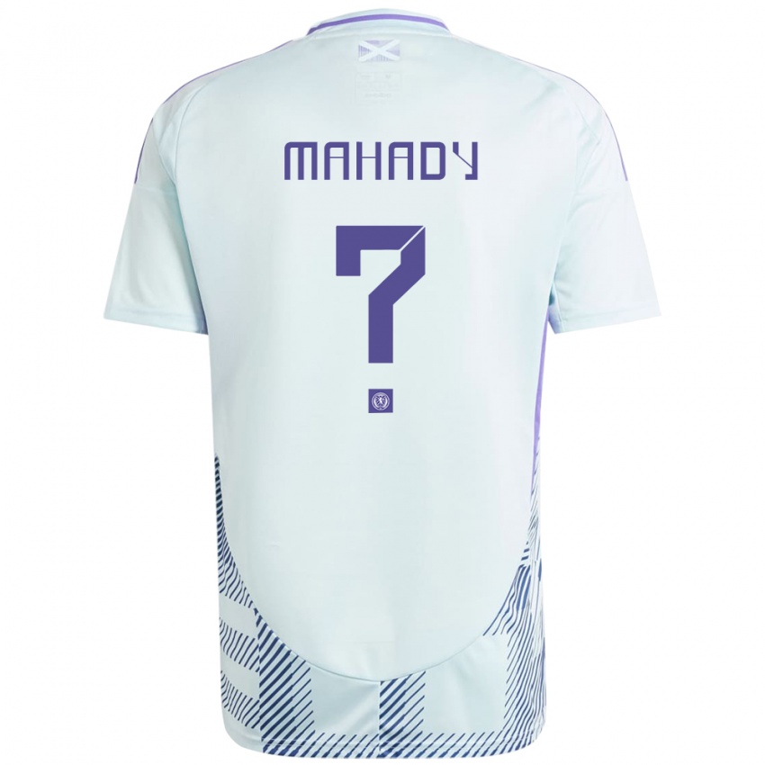 Kinder Schottland Rory Mahady #0 Helles Mintblau Auswärtstrikot Trikot 24-26 T-Shirt Österreich