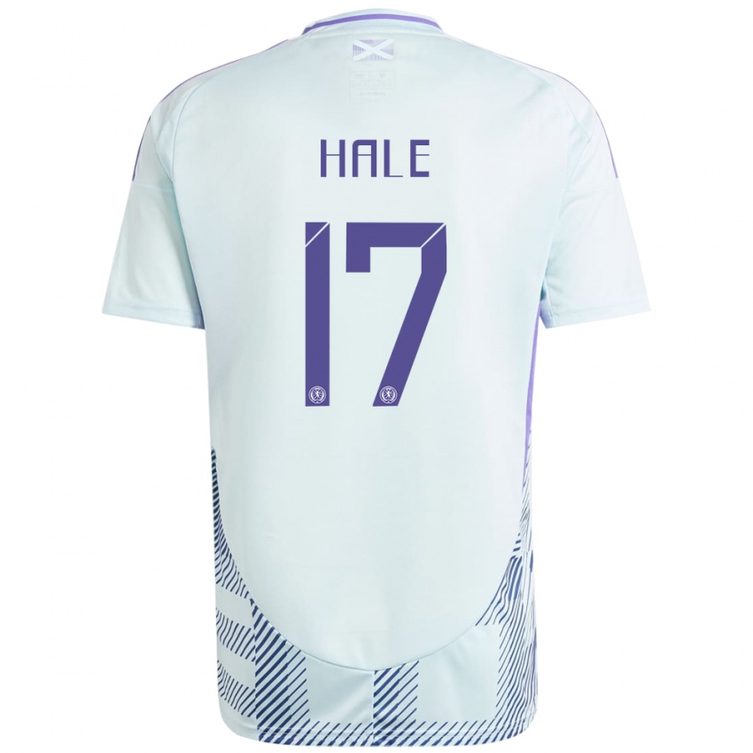 Kinder Schottland Finlay Hale #17 Helles Mintblau Auswärtstrikot Trikot 24-26 T-Shirt Österreich