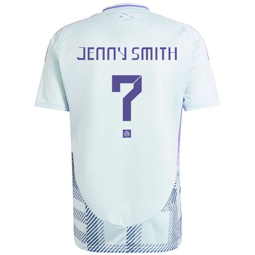 Kinder Schottland Jenny Smith #0 Helles Mintblau Auswärtstrikot Trikot 24-26 T-Shirt Österreich