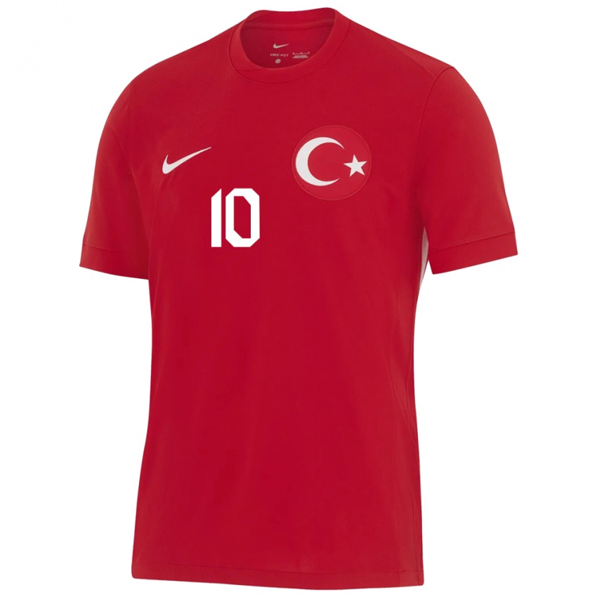 Kinder Türkei Hakan Çalhanoğlu #10 Rot Auswärtstrikot Trikot 24-26 T-Shirt Österreich