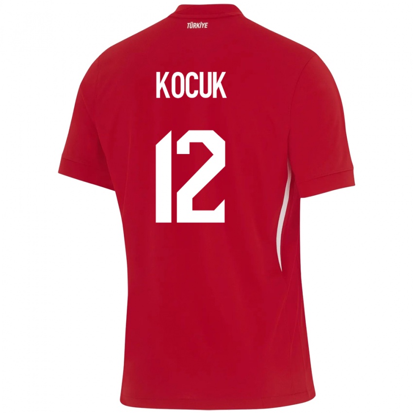 Kinder Türkei Okan Kocuk #12 Rot Auswärtstrikot Trikot 24-26 T-Shirt Österreich