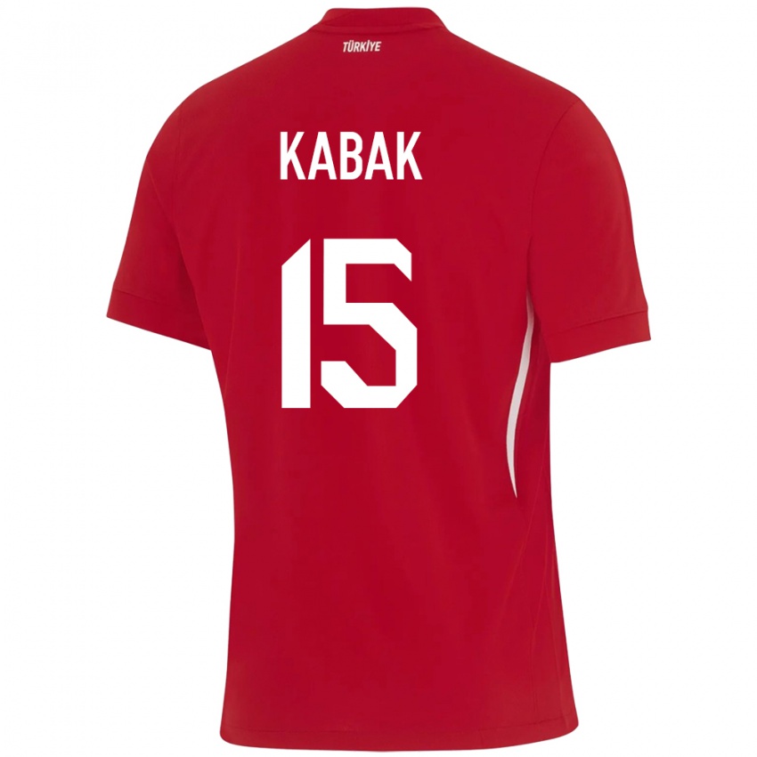 Kinder Türkei Ozan Kabak #15 Rot Auswärtstrikot Trikot 24-26 T-Shirt Österreich