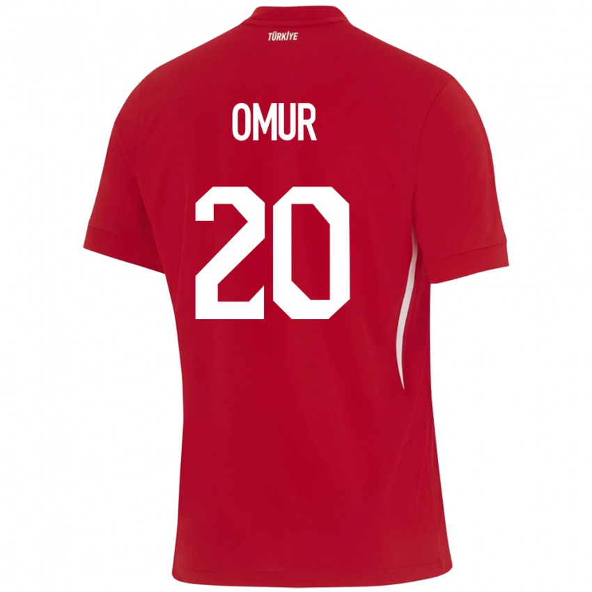 Kinder Türkei Abdülkadir Ömür #20 Rot Auswärtstrikot Trikot 24-26 T-Shirt Österreich