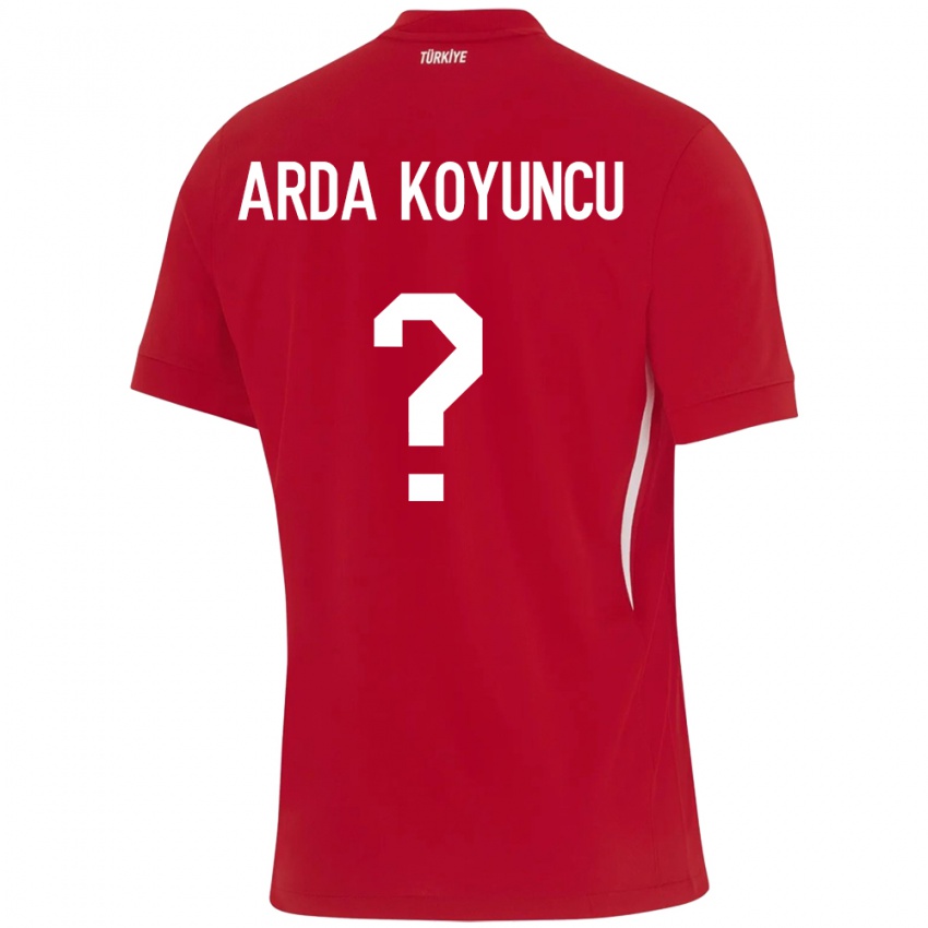 Kinder Türkei Efe Arda Koyuncu #0 Rot Auswärtstrikot Trikot 24-26 T-Shirt Österreich