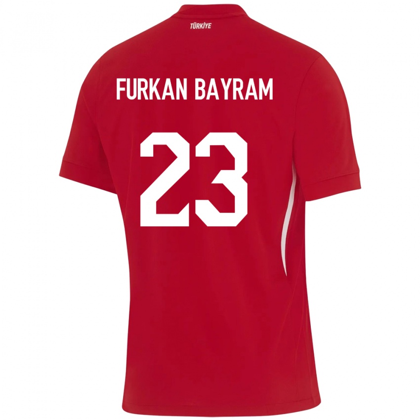 Kinder Türkei Mert Furkan Bayram #23 Rot Auswärtstrikot Trikot 24-26 T-Shirt Österreich