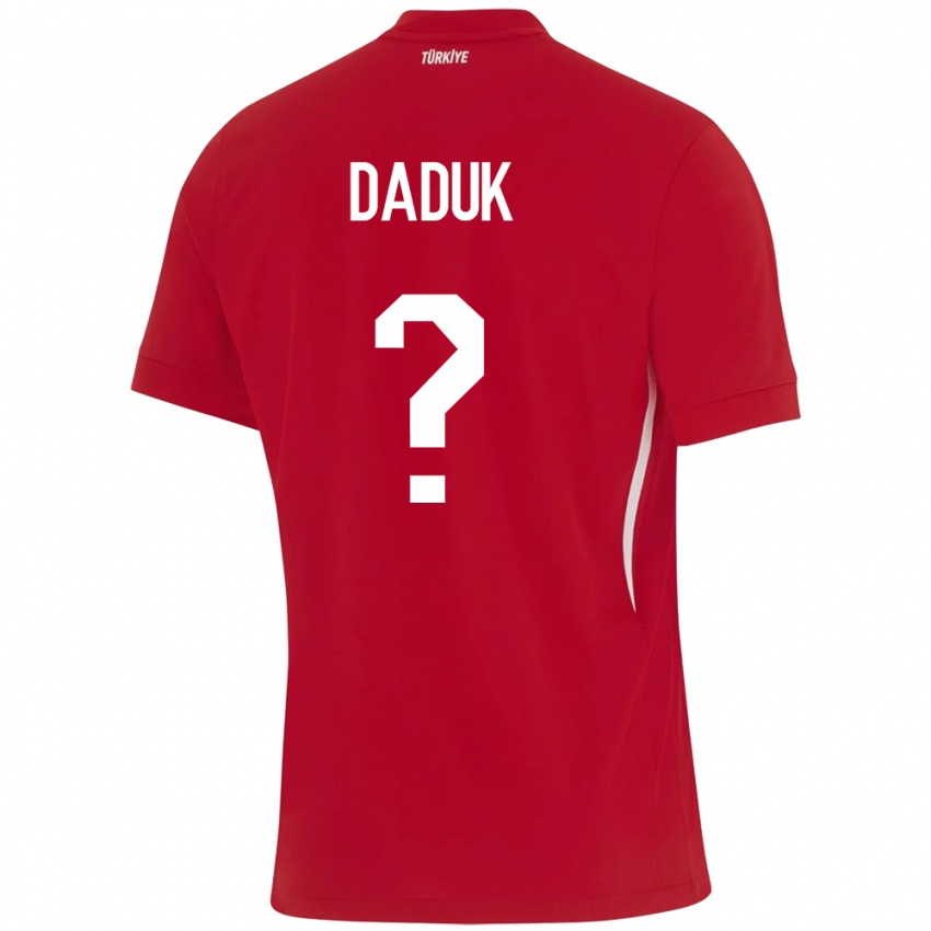 Kinder Türkei Emir Dadük #0 Rot Auswärtstrikot Trikot 24-26 T-Shirt Österreich