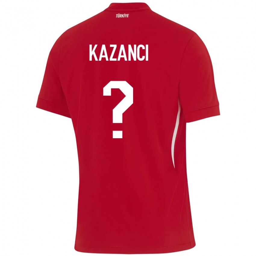 Kinder Türkei Şant Kazancı #0 Rot Auswärtstrikot Trikot 24-26 T-Shirt Österreich