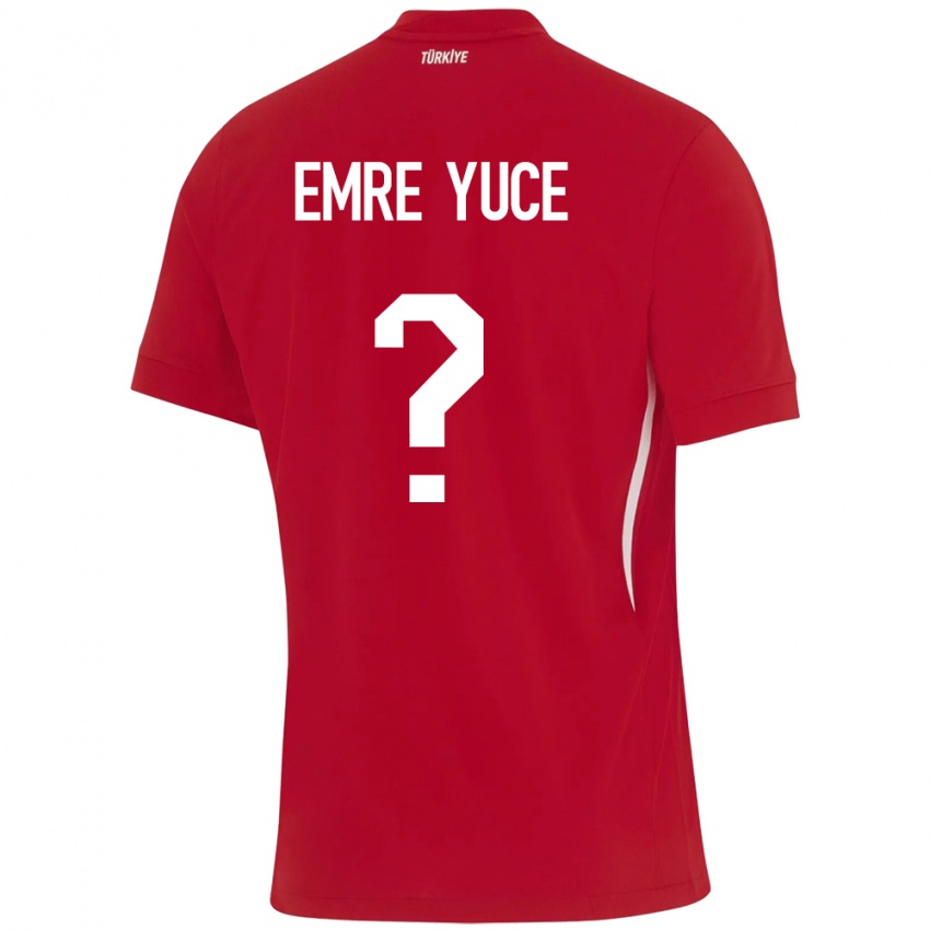 Kinder Türkei Yunus Emre Yüce #0 Rot Auswärtstrikot Trikot 24-26 T-Shirt Österreich