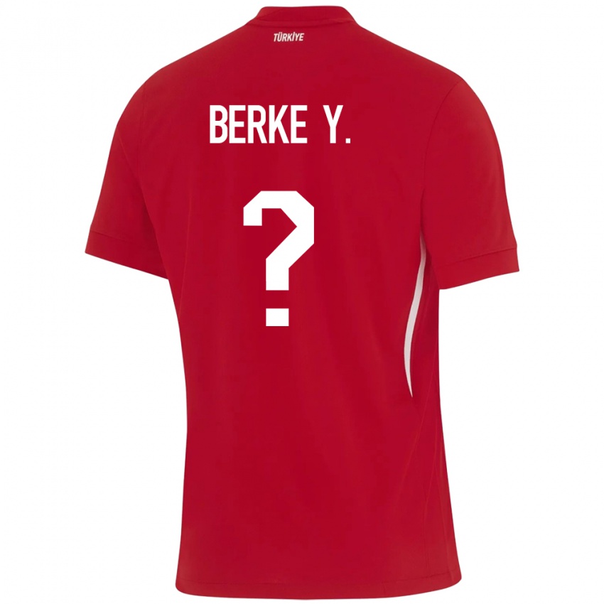 Kinder Türkei Berke Yıldırım #0 Rot Auswärtstrikot Trikot 24-26 T-Shirt Österreich