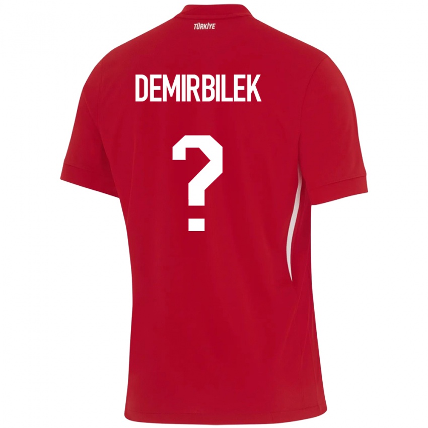 Kinder Türkei Ali Demirbilek #0 Rot Auswärtstrikot Trikot 24-26 T-Shirt Österreich