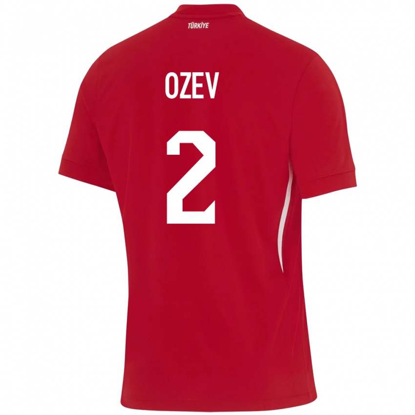 Kinder Türkei Ümran Özev #2 Rot Auswärtstrikot Trikot 24-26 T-Shirt Österreich