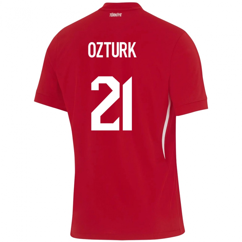 Kinder Türkei Melike Öztürk #21 Rot Auswärtstrikot Trikot 24-26 T-Shirt Österreich