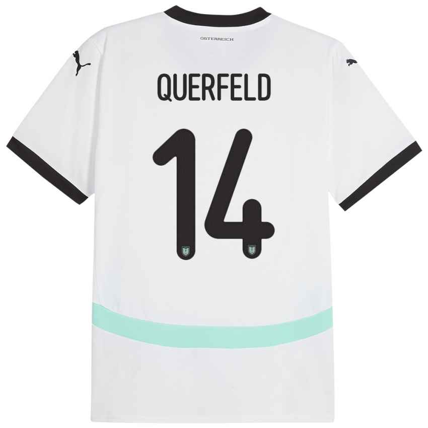 Kinder Österreich Leopold Querfeld #14 Weiß Auswärtstrikot Trikot 24-26 T-Shirt Österreich