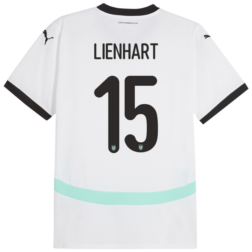 Kinder Österreich Philipp Lienhart #15 Weiß Auswärtstrikot Trikot 24-26 T-Shirt Österreich