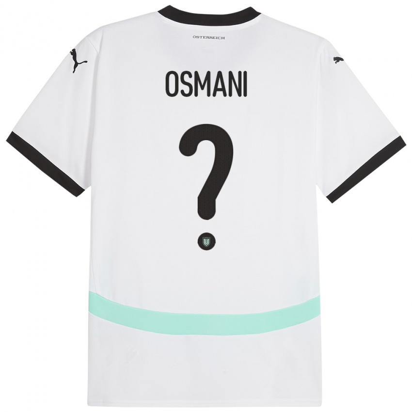 Kinder Österreich Tristan Osmani #0 Weiß Auswärtstrikot Trikot 24-26 T-Shirt Österreich