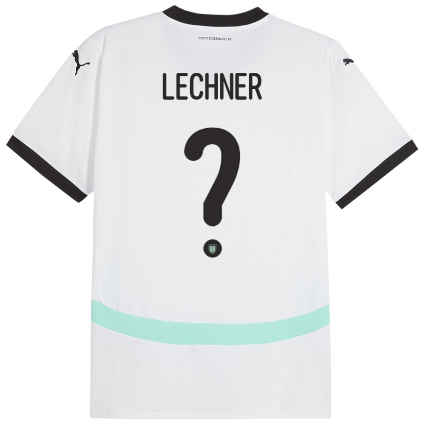 Kinder Österreich Dominik Lechner #0 Weiß Auswärtstrikot Trikot 24-26 T-Shirt Österreich