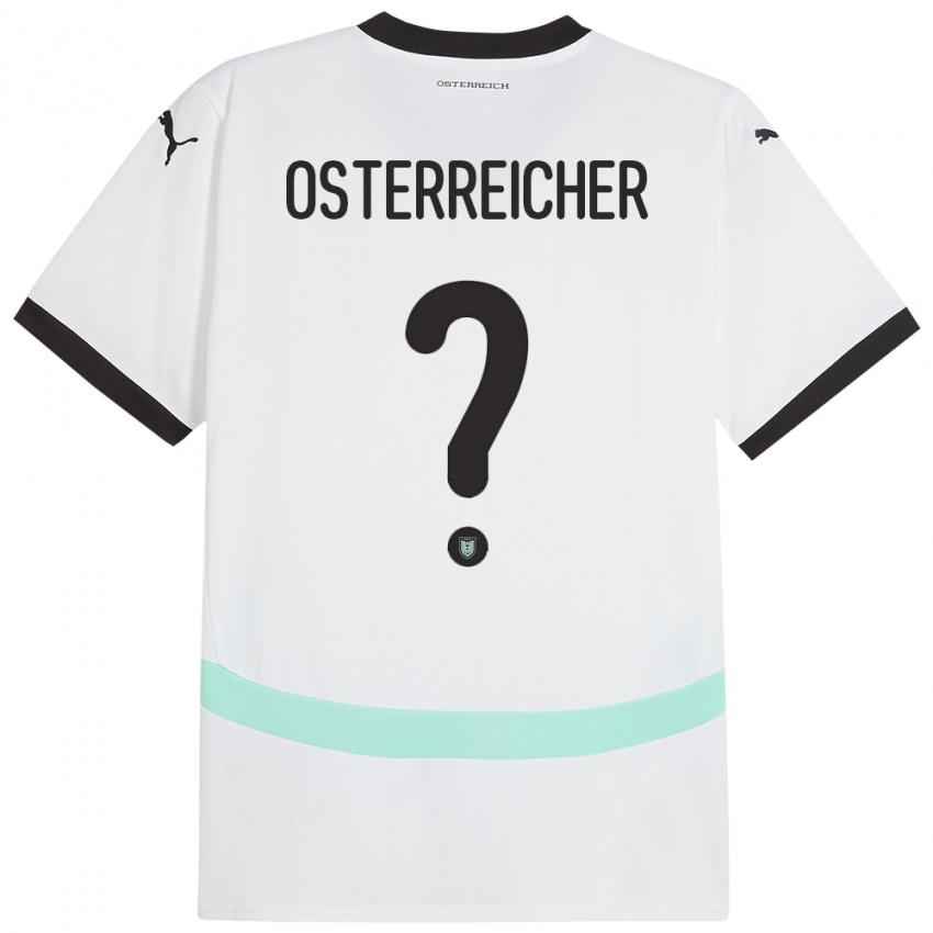 Kinder Österreich Marijan Österreicher #0 Weiß Auswärtstrikot Trikot 24-26 T-Shirt Österreich