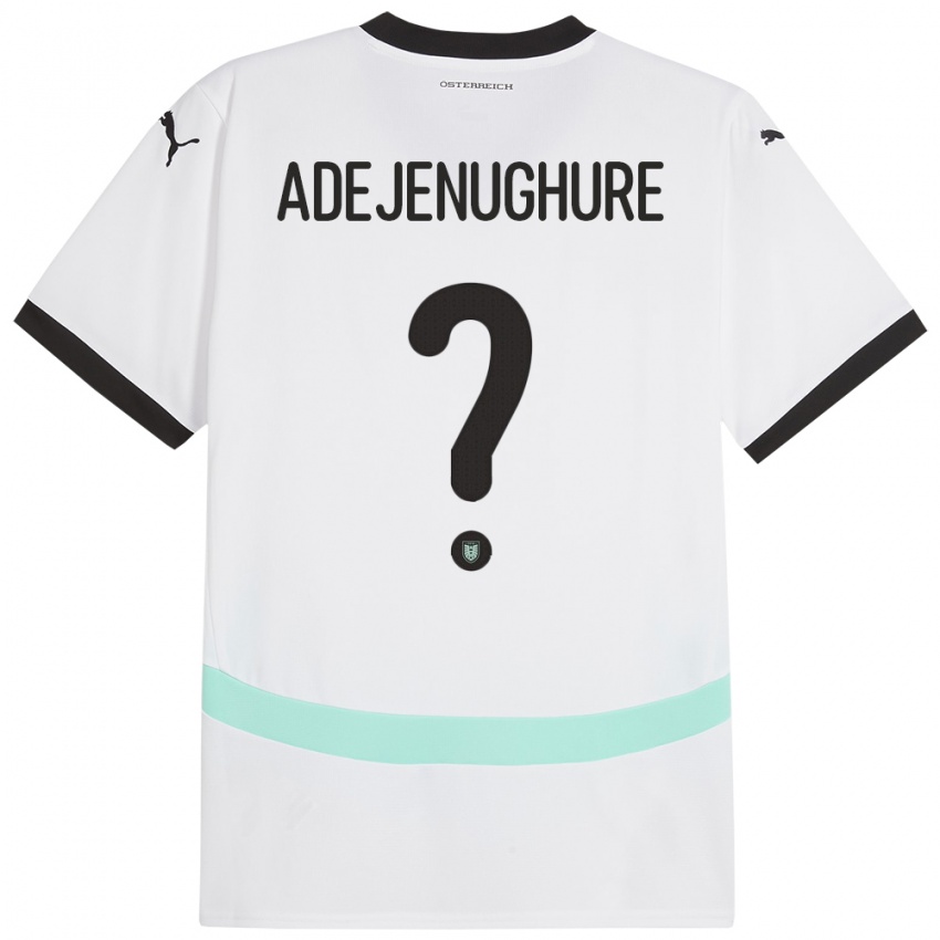 Kinder Österreich Oghenetejiri Adejenughure #0 Weiß Auswärtstrikot Trikot 24-26 T-Shirt Österreich